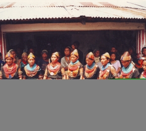 Konyak Girls dancing at the Aoling Spring Festival, Chui Village, Nagaland, 2001