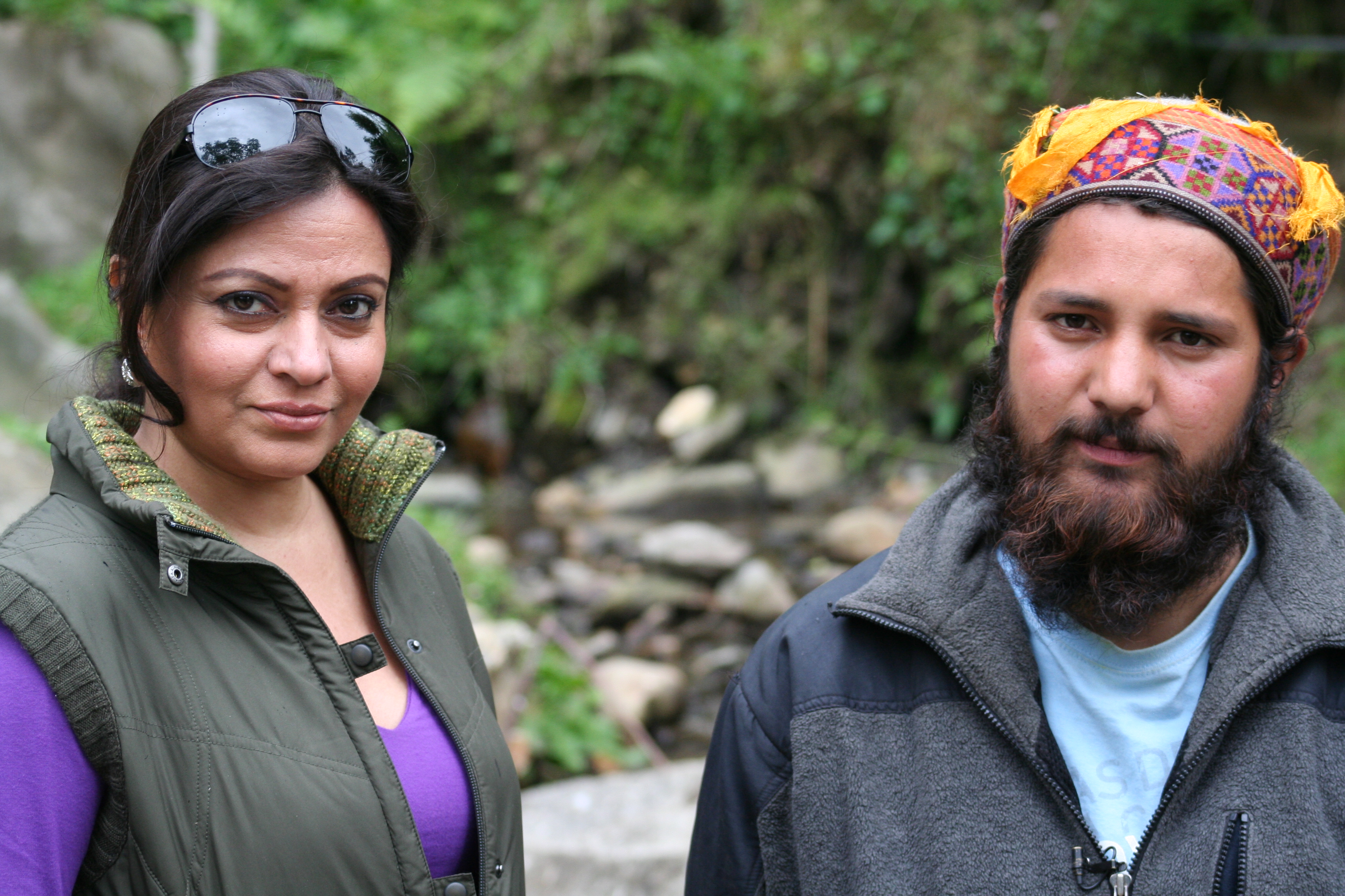 Anu Malhotra, Filmmaker on location, with Himachali shaman, Gur Inderchand 35