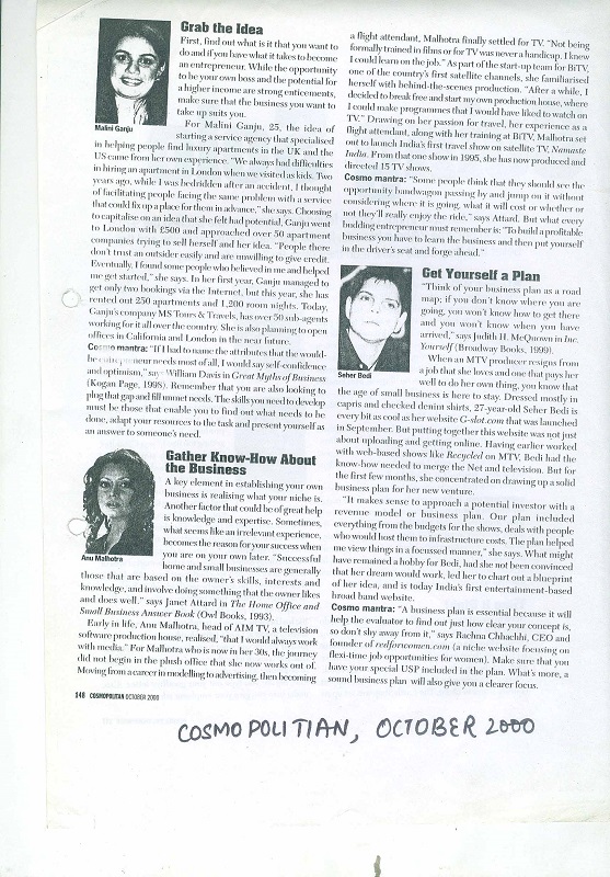 Cosmopolitian October 2000