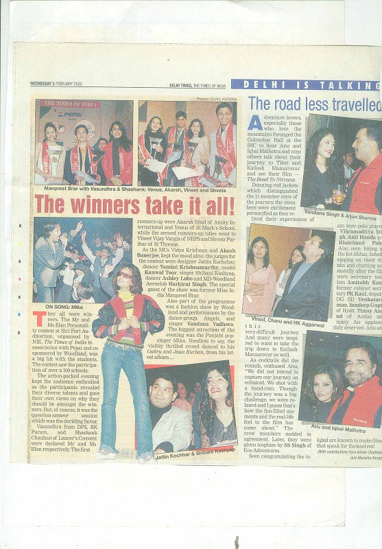 Delhi Times The Times Of India Wednesday 5 Feb 2003