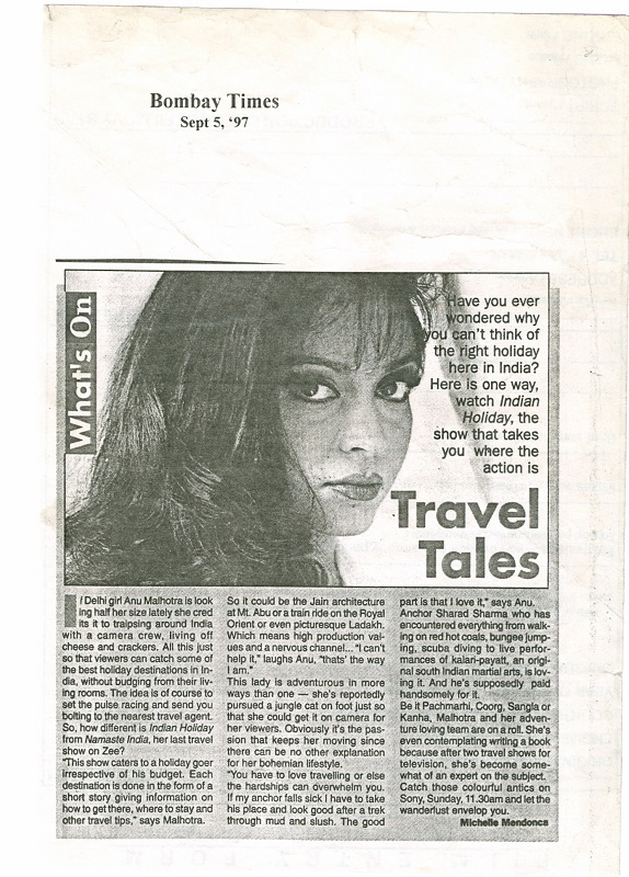 TRAVEL TALES Bombay Times Sep 5, 1997