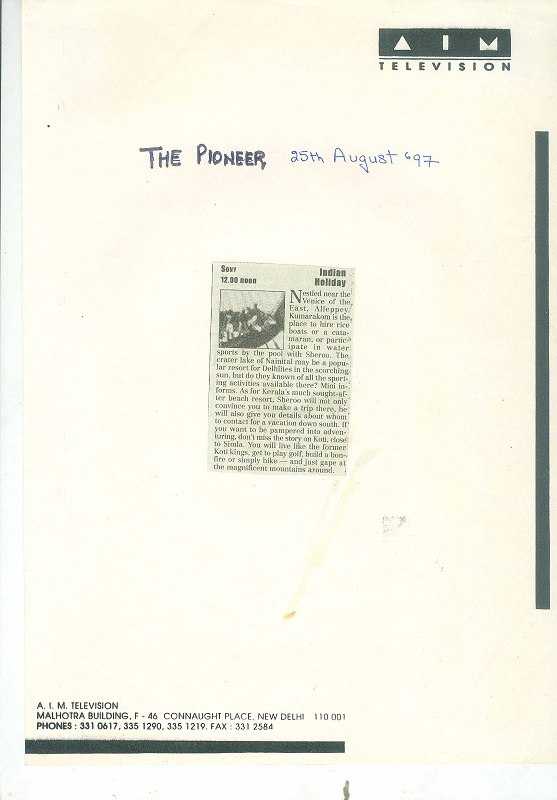 The Pioneer 25 August 1997